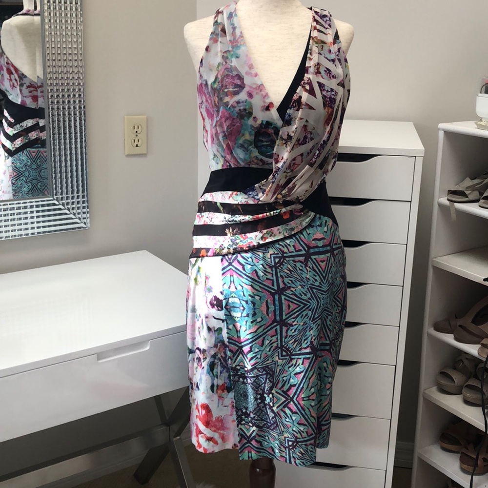 Nicole Miller T-back silk dress